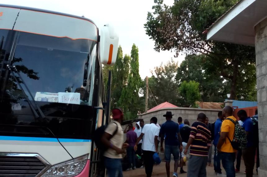 A group of Students arriving